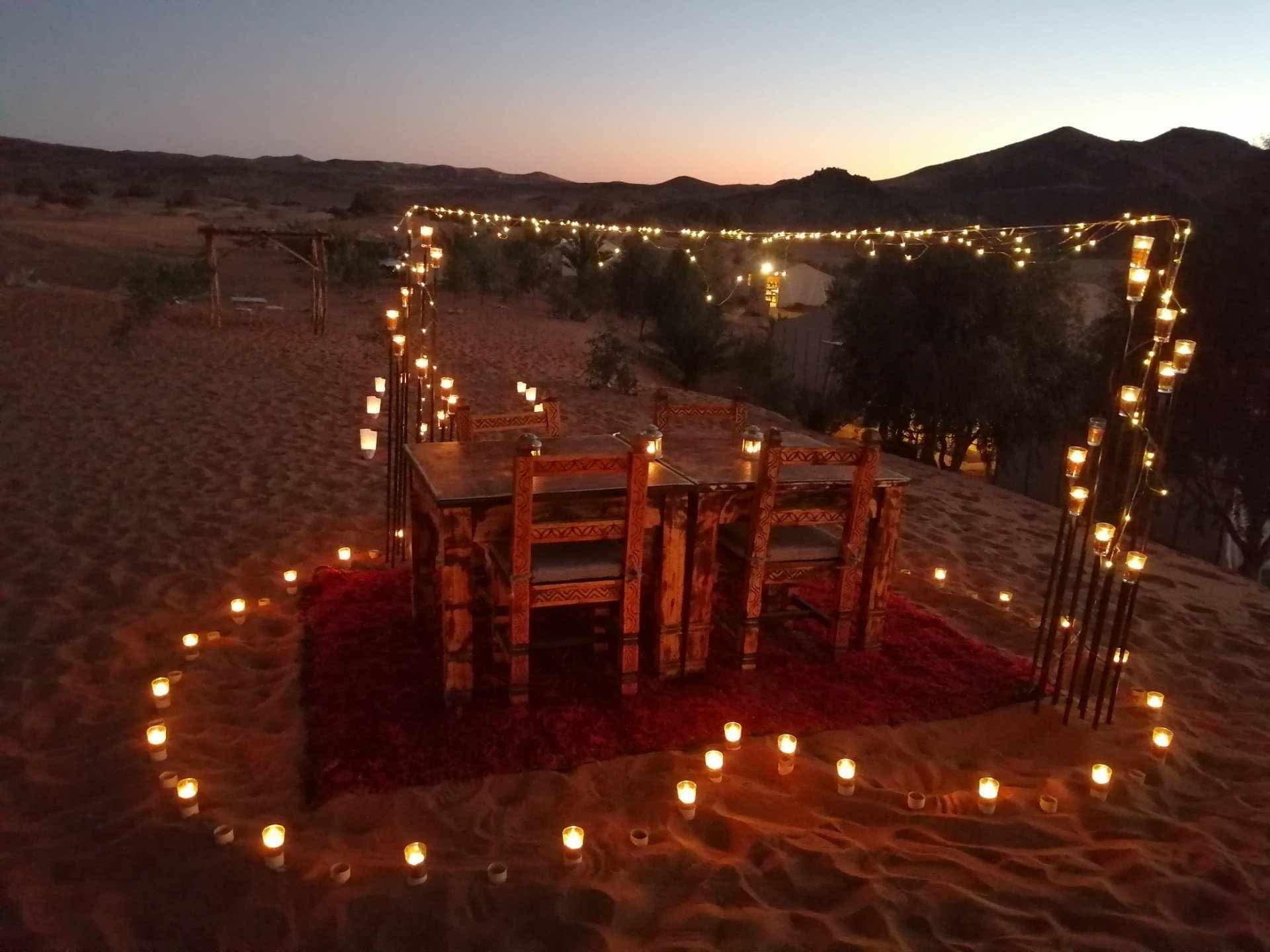 Romantic Desert Dinner Under the Stars